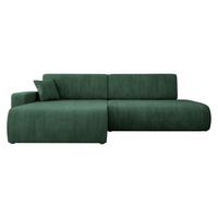 ECKSOFA Piano O Cord - Schwarz/Grün, Holz/Kunststoff (262/145cm) - MIRJAN24