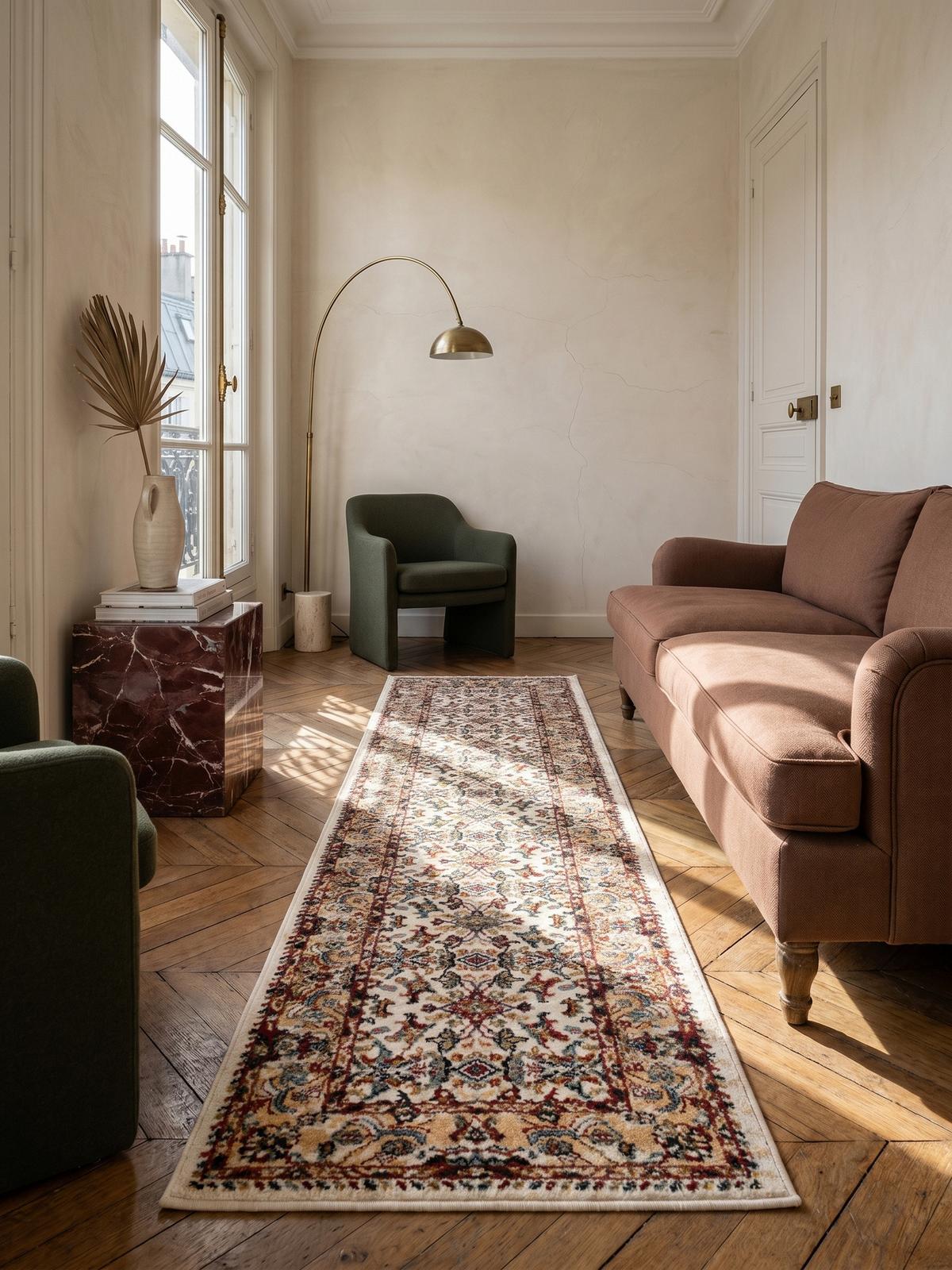 KURZFLORTEPPICH GLAZERT, orientalisch, Natur, 80 x 150 cm - Naturfarben, Textil (150/80cm) - KADIMA DESIGN
