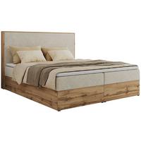BOXBETT WOOD CLASSIC 160/200 - Creme Strukture - H4 - Creme, Textil (160/200cm) - MKS