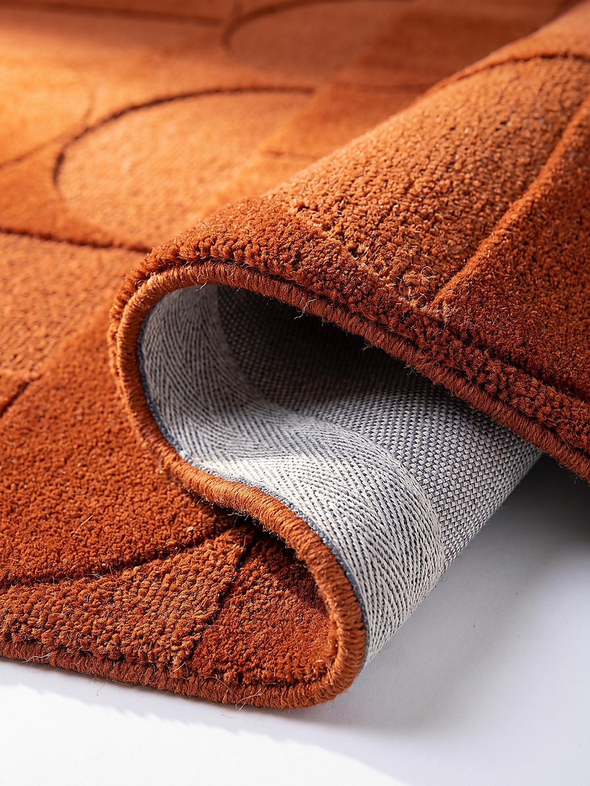 WOLLTEPPICH handgetuftet DEBEN, Kreis-Geometrie, Terrakotta, 160 x 230 cm - Orange, Textil (160/230cm) - KADIMA DESIGN