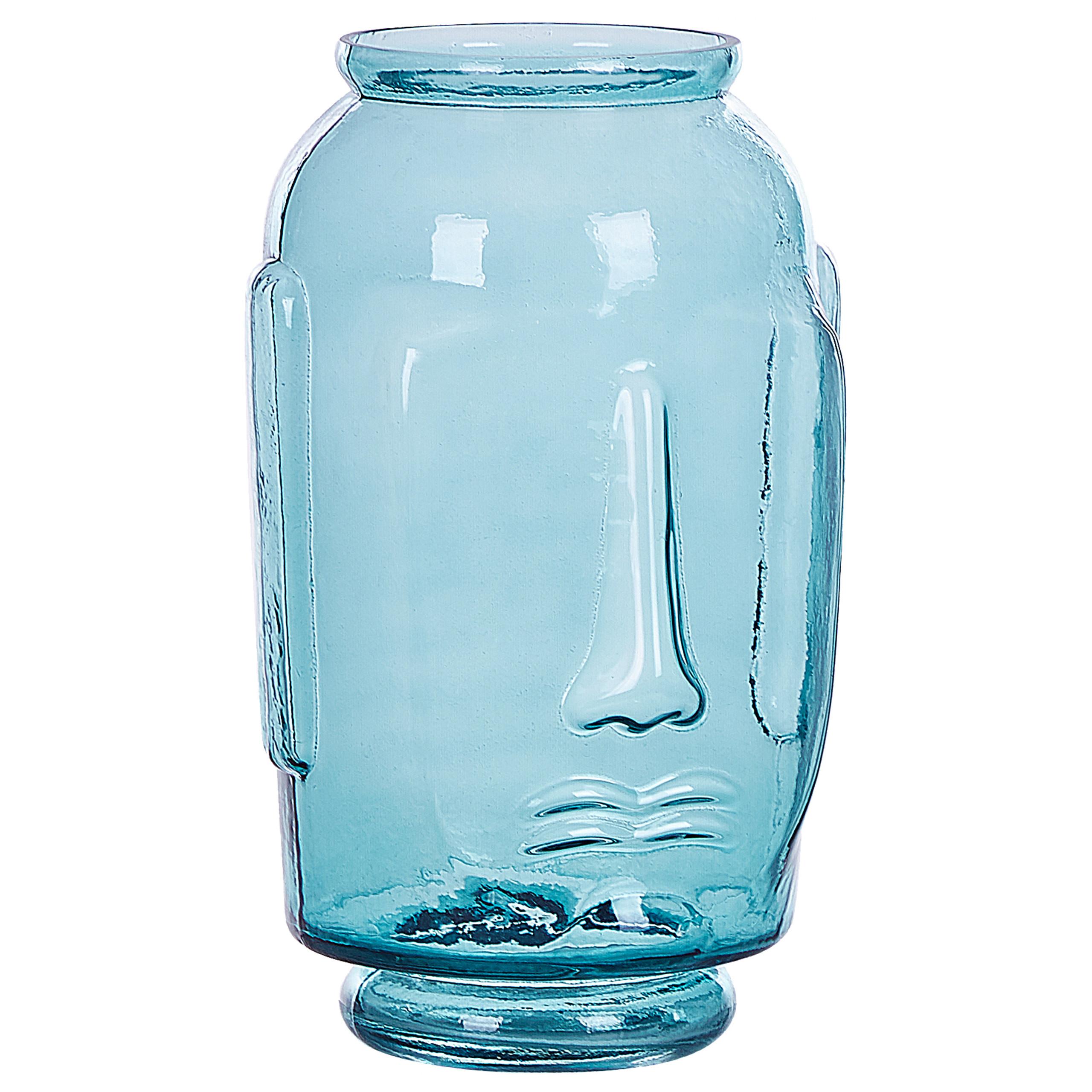 DEKOVASE Glas blau Sambar - Blau, Glas (31cm) - Beliani