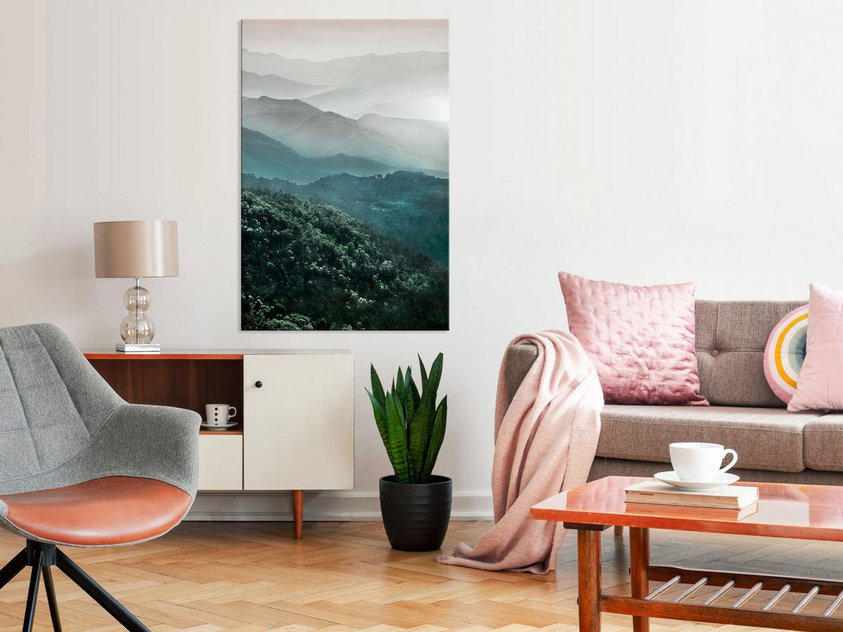 KUNSTDRUCK Grün 40/60 cm - Grau/Grün, Textil (40/60cm) - KUNSTLOFT