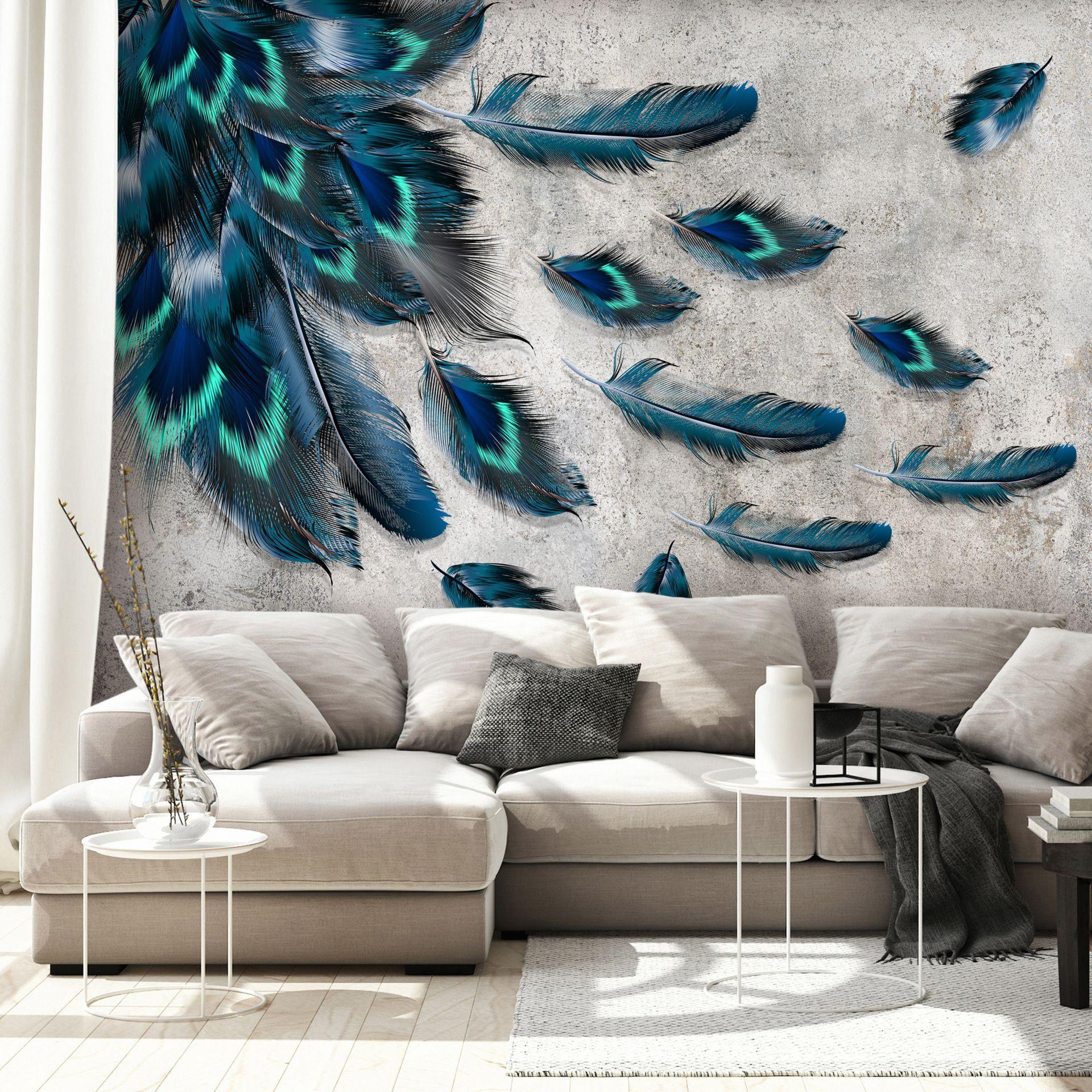 SELBSTKLEBENDE FOTOTAPETE Blau 98/70 cm - Blau/Grau, Kunststoff/Textil (98/1cm) - KUNSTLOFT