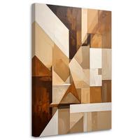 LEINWANDBILD 3D und geometrisch 70x100cm - Beige, Textil (70/100cm) - Feeby