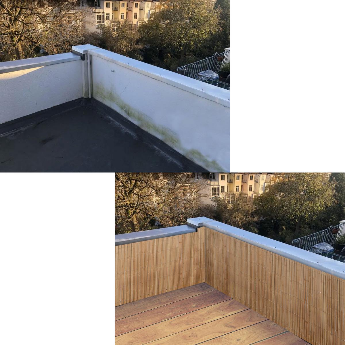 SICHTSCHUTZZAUN Balkon 120/300 cm Bambus - Braun, Holz (1/120cm) - urfence