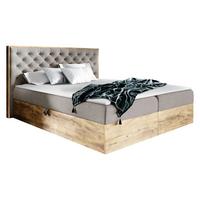 BOXBETT Wood 3 - H3 - Greige, Holz/Textil (160/200cm) - MIRJAN24