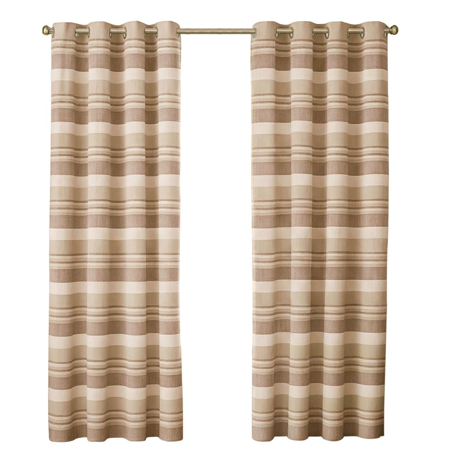 ÖSENVORHANG Morocco blickdicht 2er-Set, 137/137 cm - Beige, Textil (137/137cm) - Homescapes