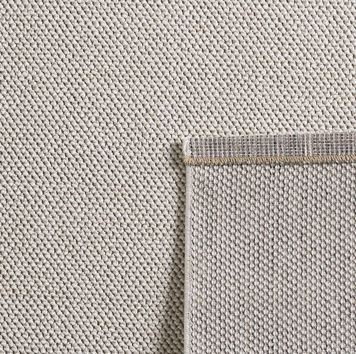 TEPPICH Flachgewebe CIMA in Creme, einfarbig, 240 x 340 cm - Beige, Textil (340/240cm) - KADIMA DESIGN