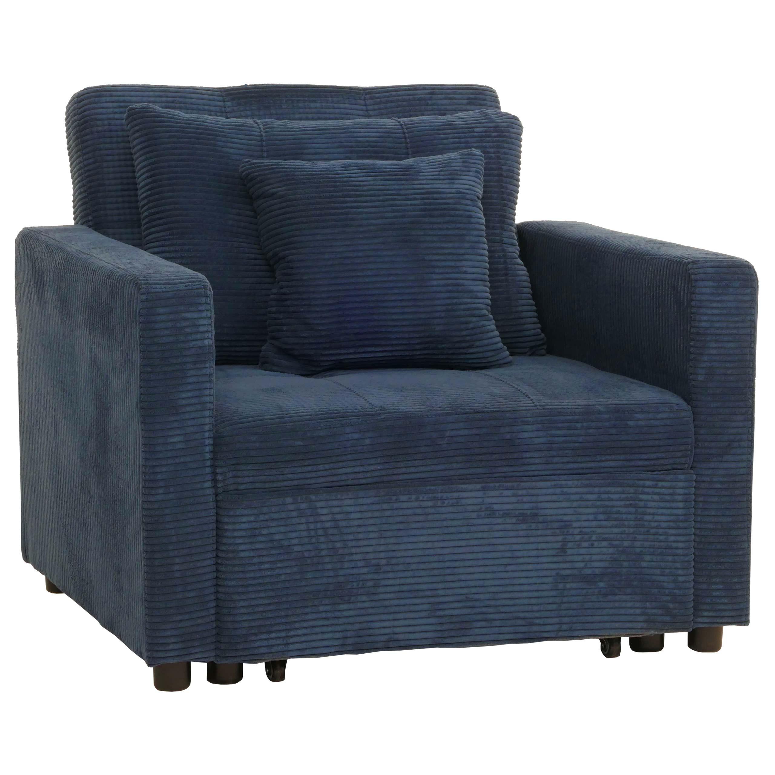 SCHLAFSESSEL Blau - Blau, Textil (100/86/88cm) - MCW