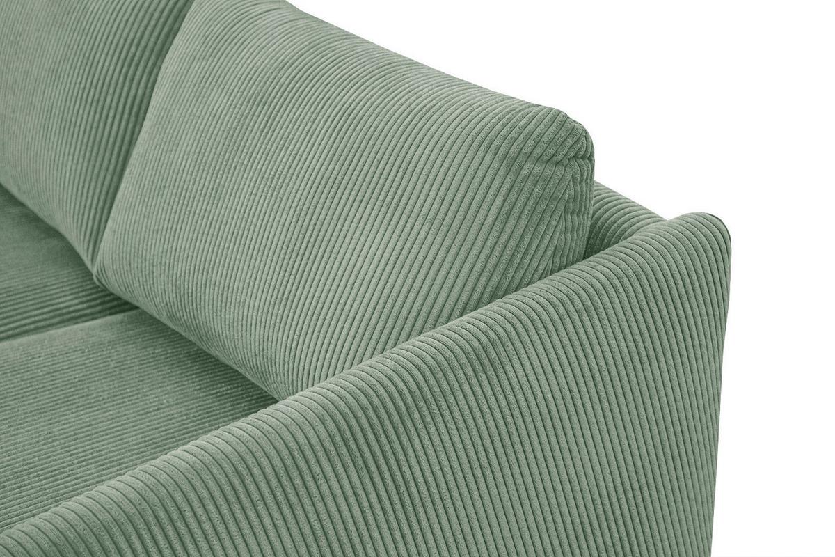 SOFA VILT 3-Sitzer, mintgrün - Schwarz/Mintgrün, Holzwerkstoff/Textil (202/89/94cm) - Wozimo