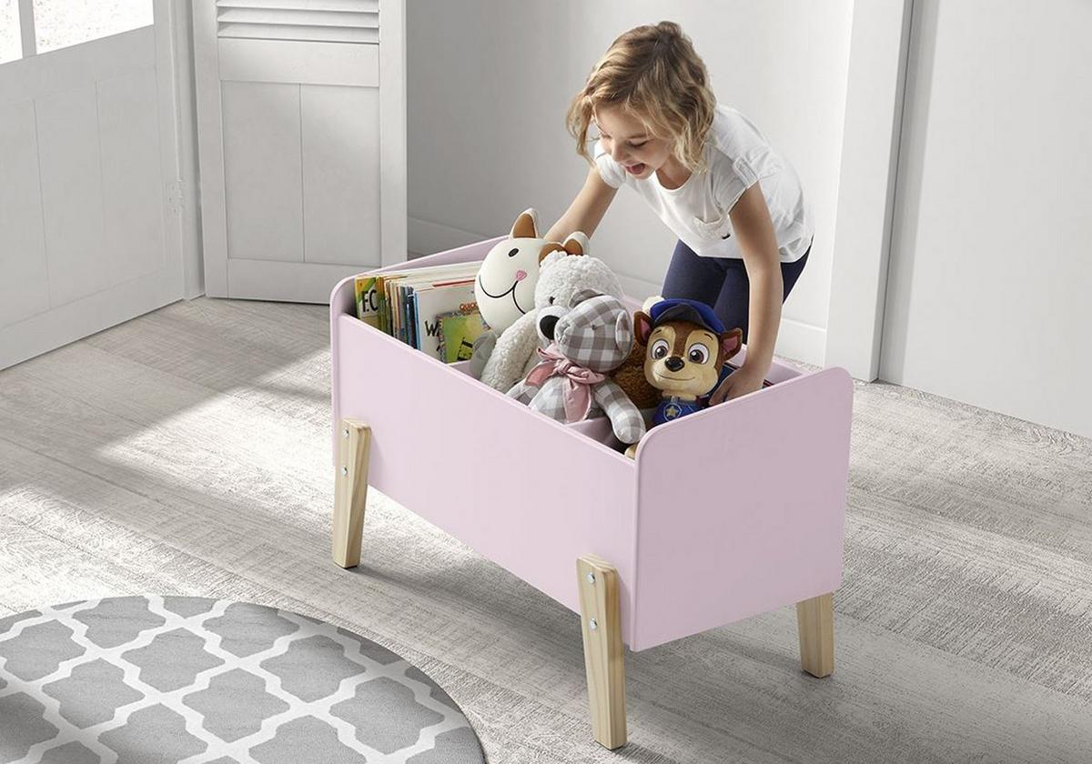 KINDERZIMMER Set Karilynn 3 Massivholz+MDF rosa - Rosa, Holz (130/73/230cm) - 58aufmkessel