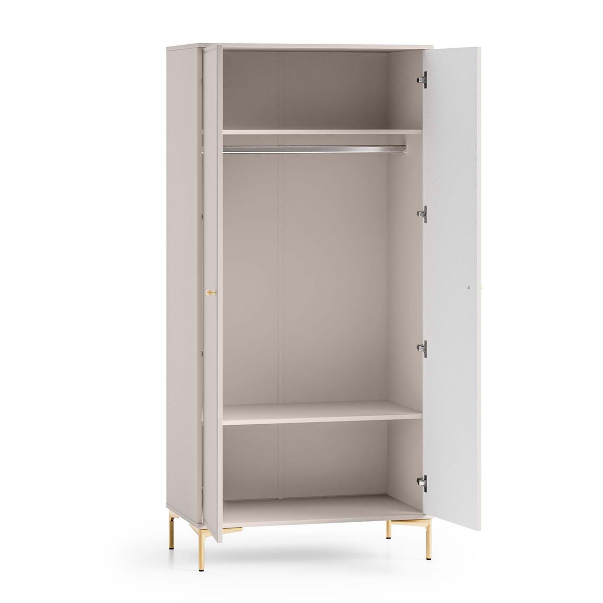 SCHRANK 2 Türen Sélène Kaschmir - Beige, Holzwerkstoff (89/190/53cm) - Petits-meubles