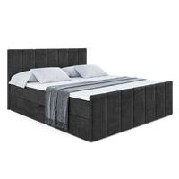 BOXBETT MOETI-Z - 120x200 cm - H3 - Schwarz - Schwarz, Holzwerkstoff (120/200cm) - ALTDECOR