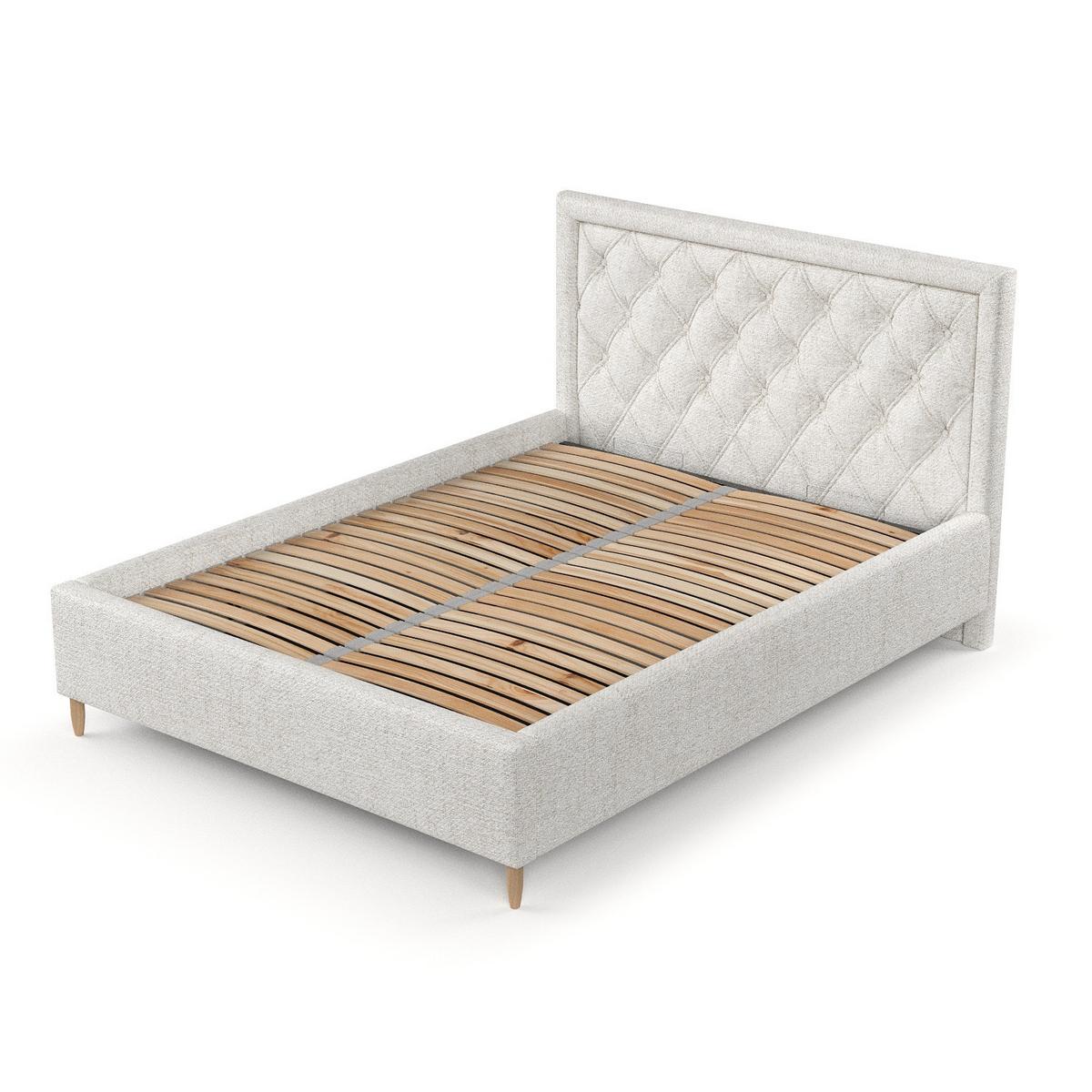 POLSTERBETT Lido 160/200 cm Creme im Neve Stoff - Creme/Naturfarben, Holz/Holzwerkstoff (160/200cm) - AltaBeds