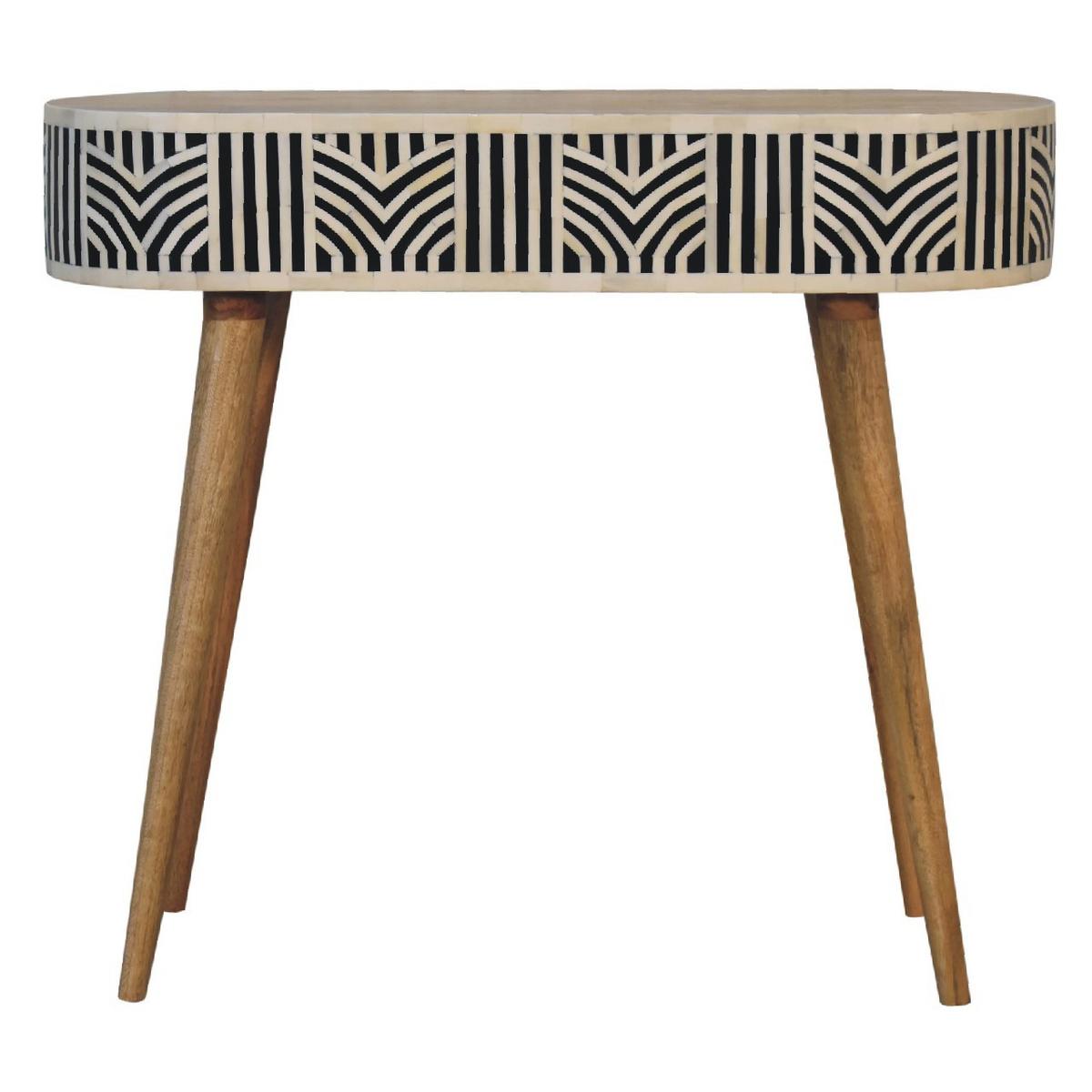 KONSOLENTISCH Edessa, 1 Schublade, Nordische Beine, Wchwarz und Weiß, Eichenholzoptik - Eichefarben/Messingfarben, Holz/Metall (35/90/78cm) - Artisan Furniture