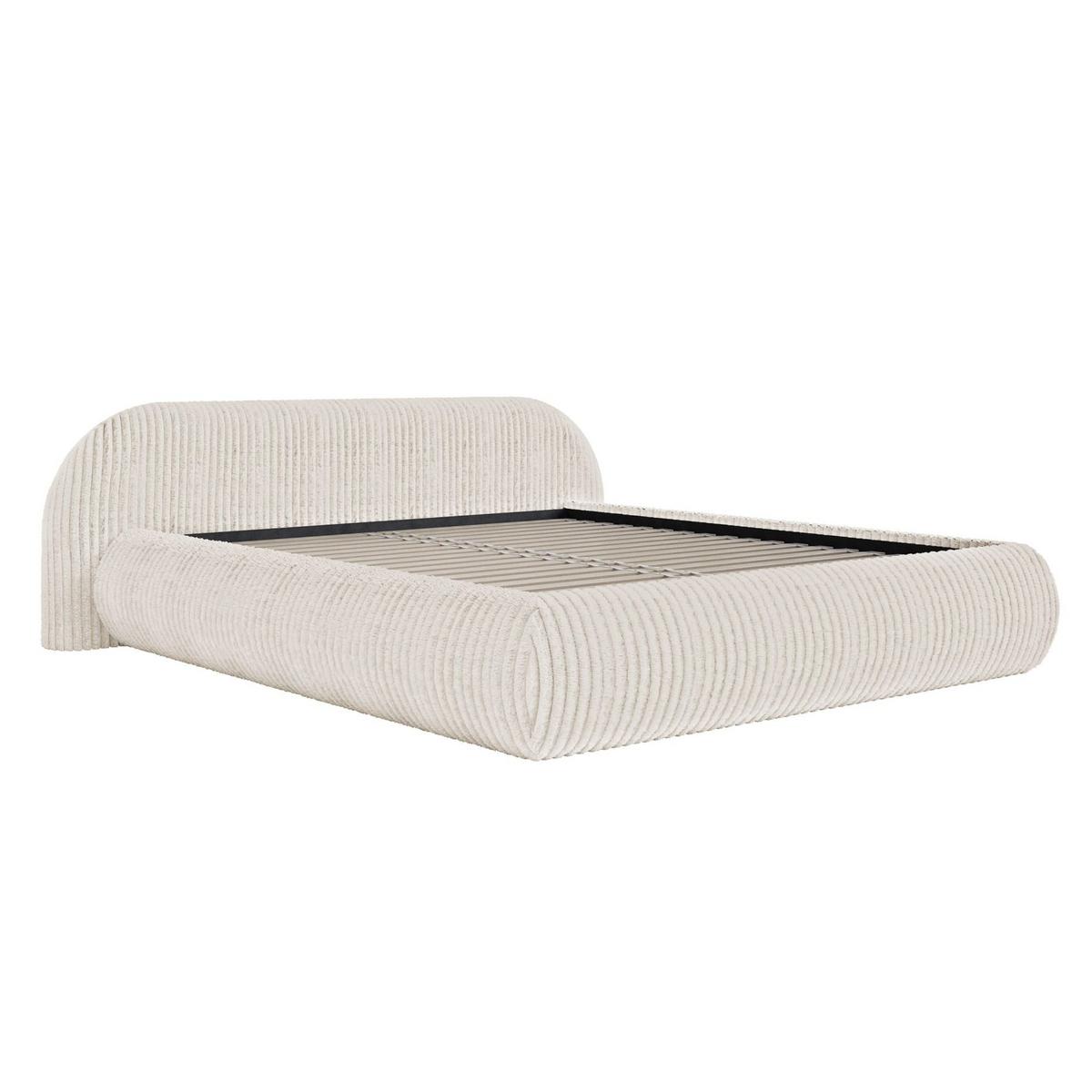 POLSTERBETT Shels Low Creme 140x200 cm - Creme/Schwarz, Kunststoff/Textil (140/200cm) - Selsey