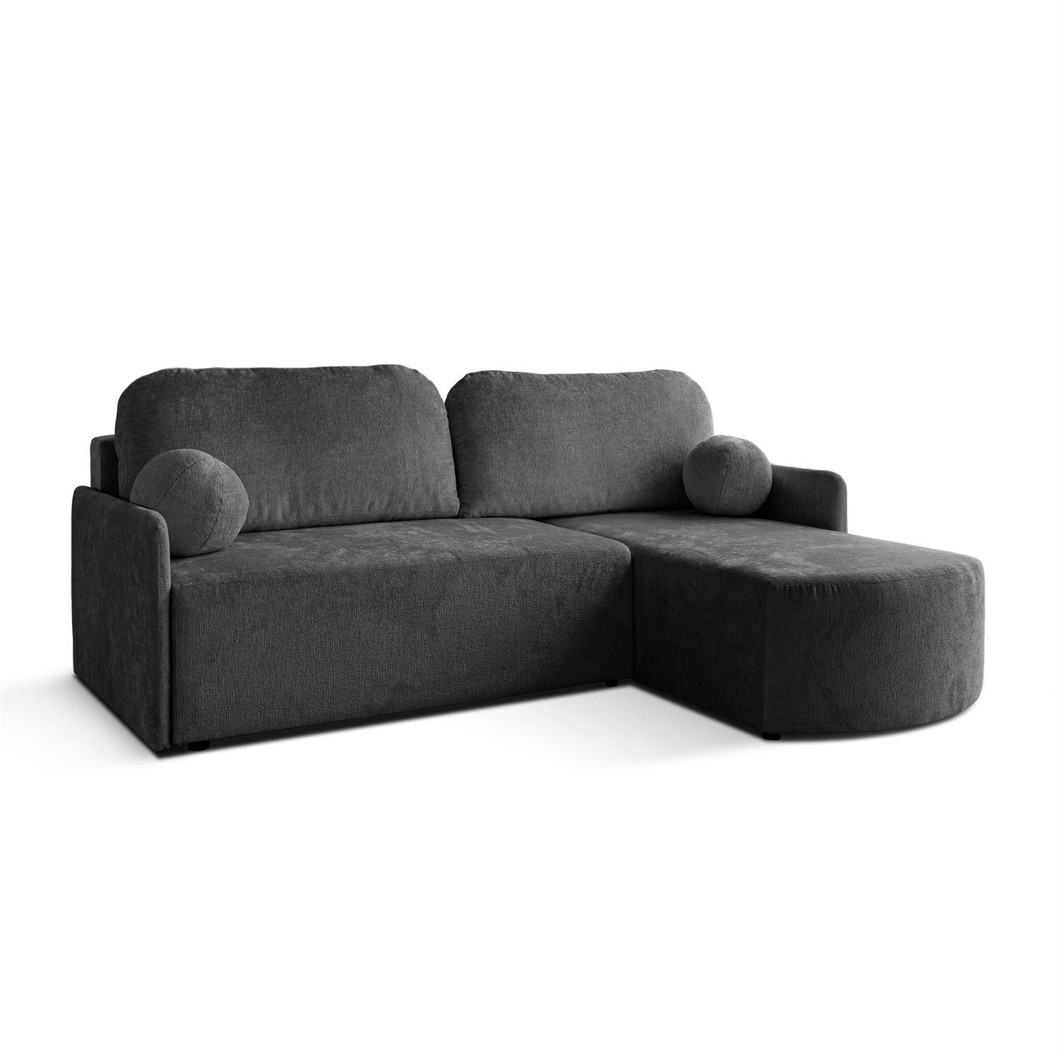 ECKSOFA BLISS mit Schlaffunktion und Bettkasten Harmony 90 - Grau, Textil (212/160cm) - Lookway