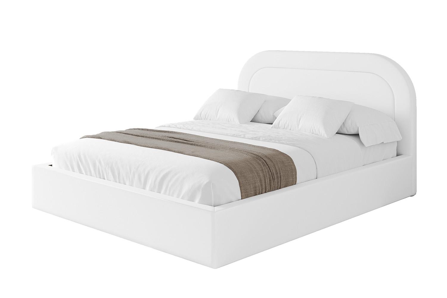 POLSTERBETT mit Bettkasten und Lattenrost, Bett mit Matratze H3/H4 - LERAY 120x200 Weiß Kunstleder - Weiß Hochglanz, Holzwerkstoff/Textil (120/200cm) - ALTDECOR