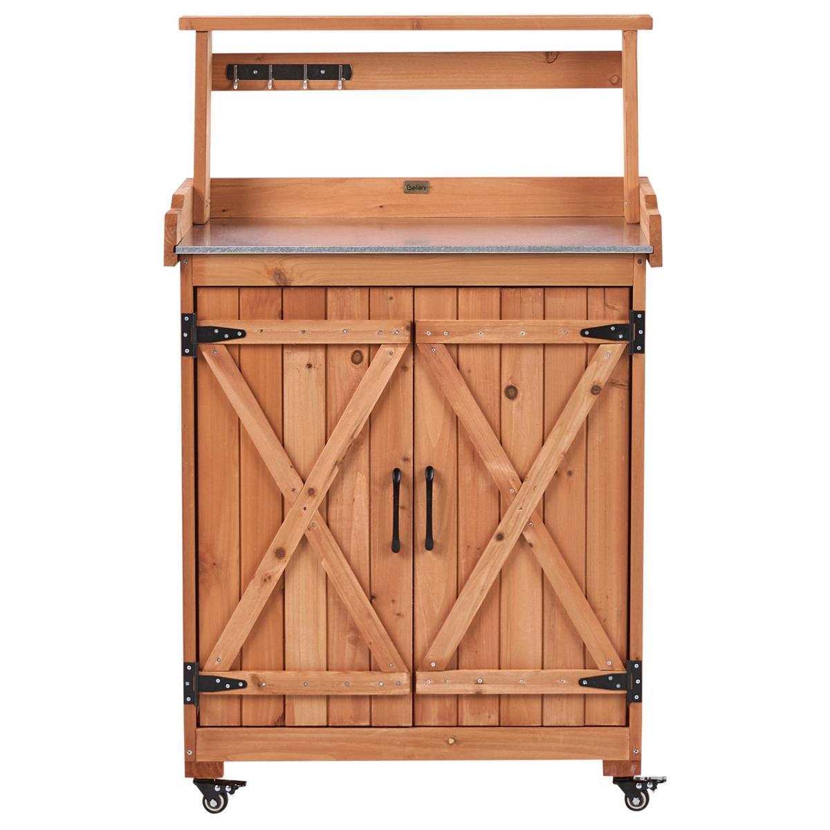 PFLANZTISCH 70/119 cm Tannenholz Braun Altolia - Braun, Holz - Beliani