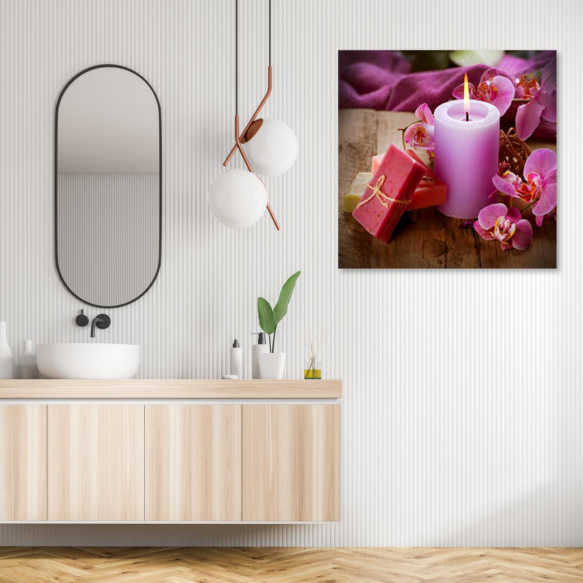 LEINWANDBILD, Abstraktionen - Violett 50x50cm - Lila, Textil (50/50cm) - Feeby
