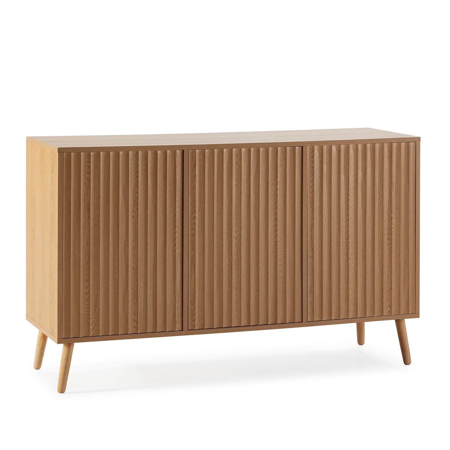 SIDEBOARD Lluvia 3 Eichentüren - Honigeiche, Holzwerkstoff (120/75/40cm)