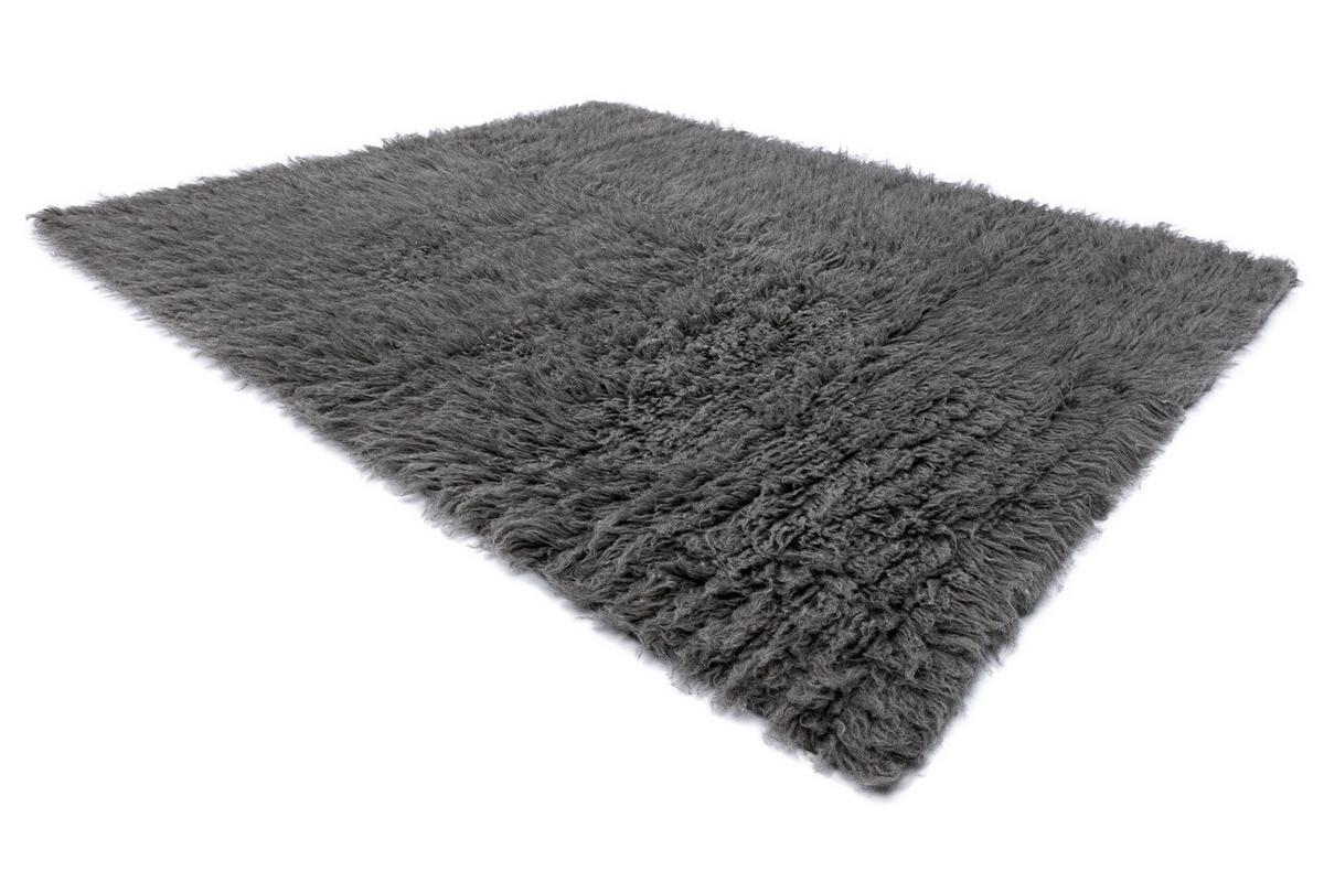 FLOKATI WOLLE 70/160 cm - Grau, Textil (70/160cm) - rugsX