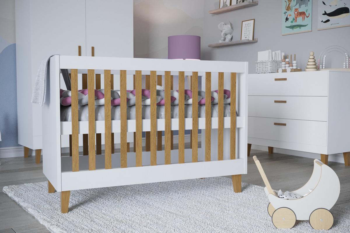 KINDERBETT Kubi ohne Schublade ohne Matratze Weiß 120/60 - Weiß, Holzwerkstoff (60/120cm) - RAUMHIRSCH FURNITURE