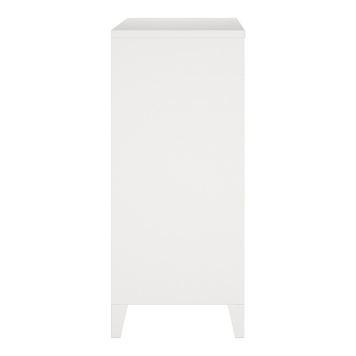 METALLSCHRANK Hämeenlinna - Weiß, Metall (80/92/40cm) - [en.casa]