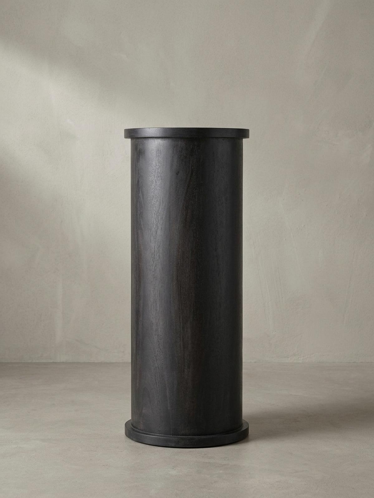KOMMODE – Mango Massivholz, 34x85x34 cm, 4 Schubladen, schmal, schwarz - Schwarz, Holz (34/85/34cm) - KADIMA DESIGN