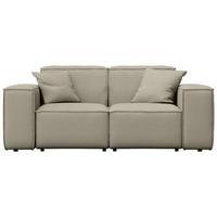 GARTENSOFA Lorento Outdoor 2-Sitzer, Taupe Beige Kunstleder 186/73/92 cm - Taupe/Beige, Textil (186/73/92cm) - WFL GROUP