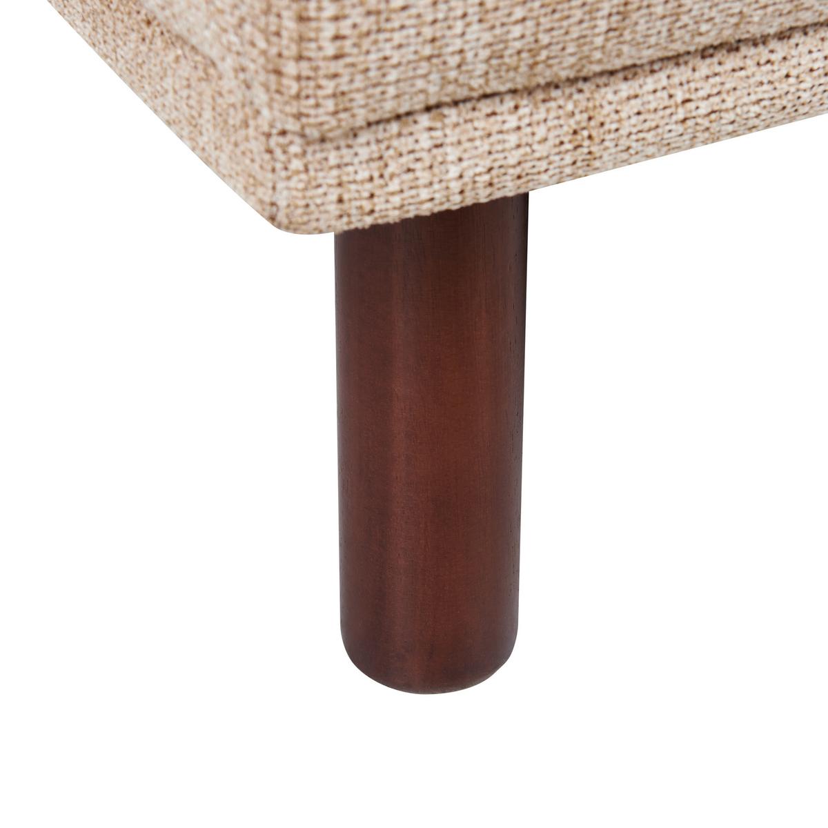 OTTOMANE Stoff Beige Holt - Beige, Textil (112/44/67cm) - Beliani