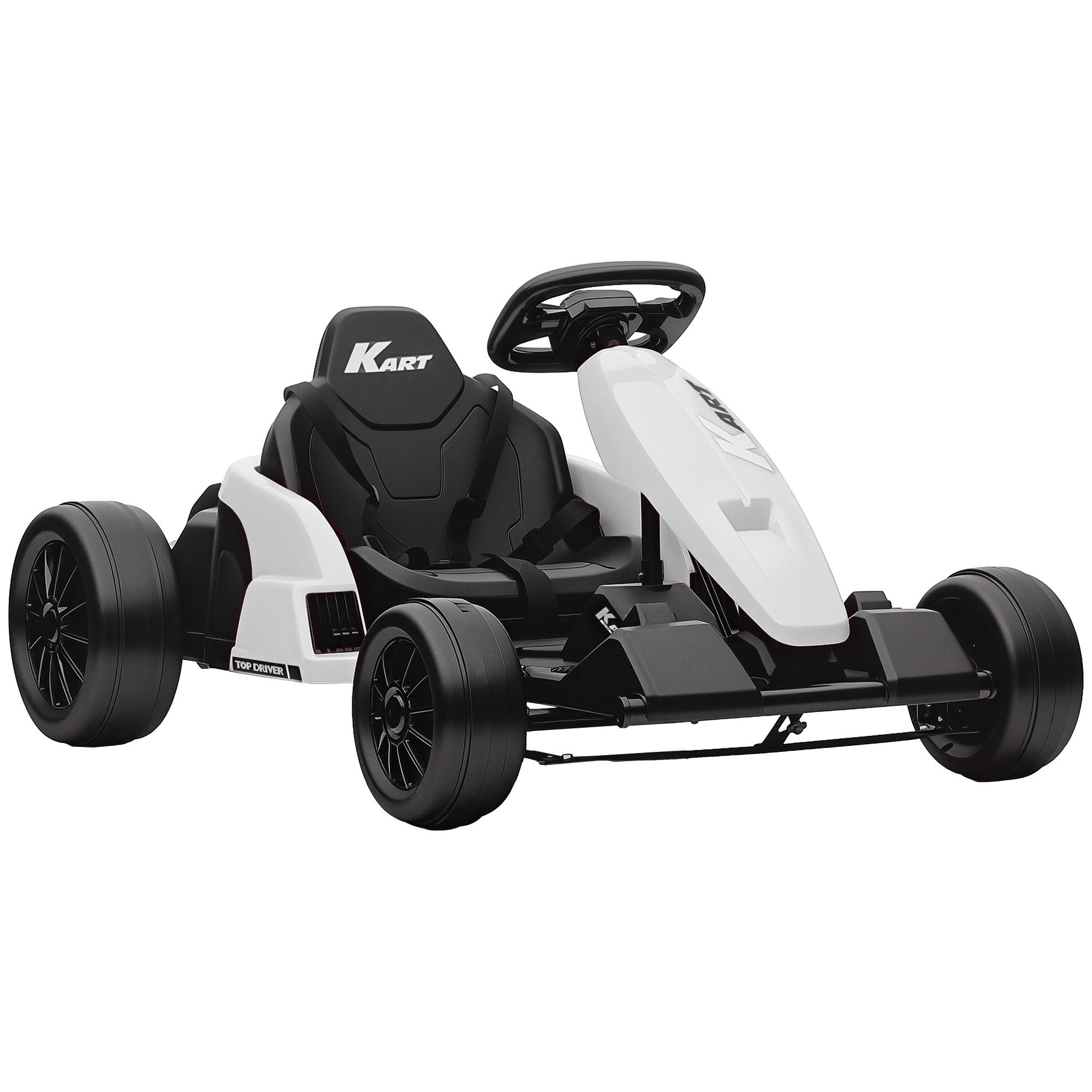 ELEKTRO-DRIFT-KART Kunststoff Stahl Weiß - Weiß, Kunststoff (115/77/55.5cm) - AIYAPLAY