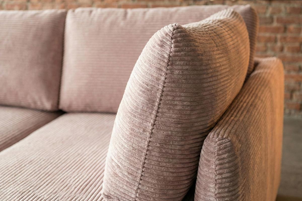 SCHLAFSOFA SADIRA Taupe Cord - Taupe/Schwarz, Kunststoff/Textil (288/209cm) - KAWOLA