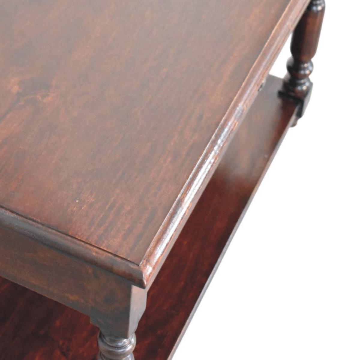 KONSOLENTISCH Rich-Cherry-Finish, 1 Schublade, 1 großes offenes Regal, Dunkelbraun - Dunkelbraun, Holz (85/55/45cm) - Artisan Furniture