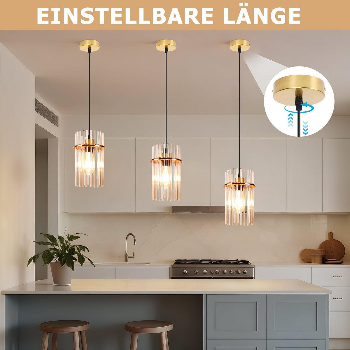 PENDELLEUCHTE ARNSBERG Ⅲ 16/10/150 cm - Goldfarben, Metall (16/10/150cm) - Nettlife