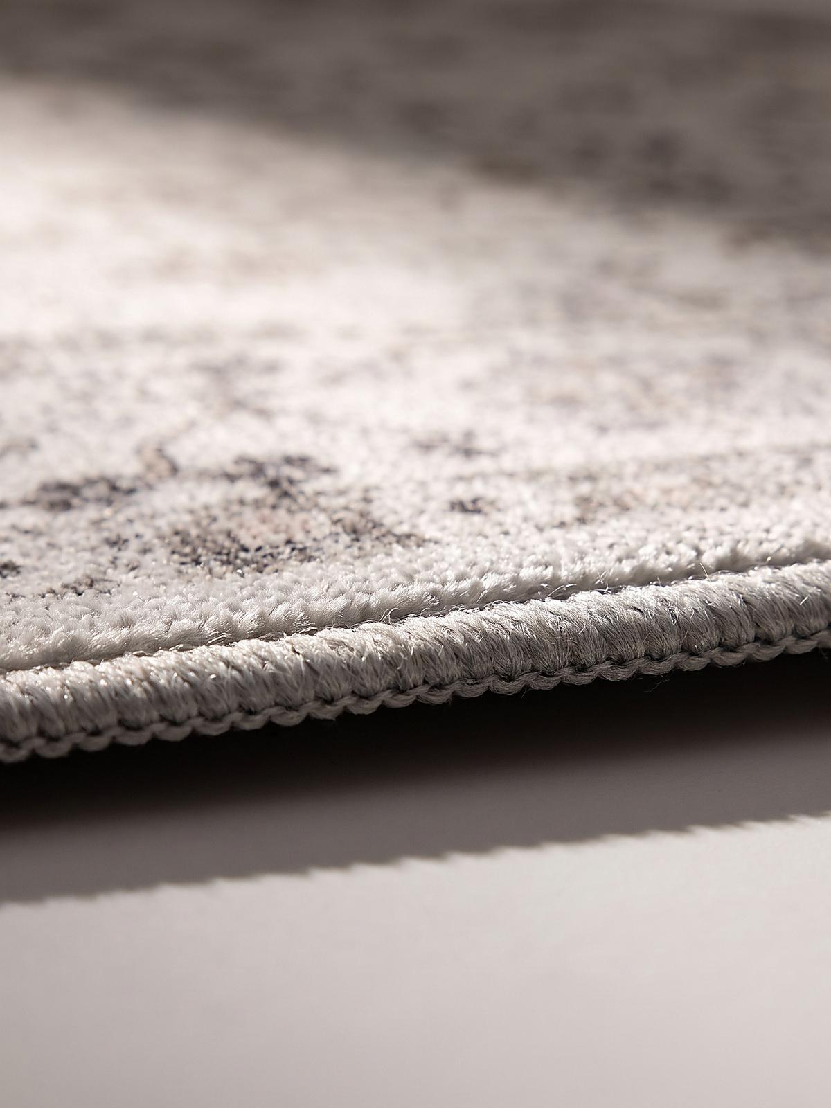 LÄUFER waschbar, mit floralen Ornamenten, VERNANTE in Creme, 80 x 150 cm - Beige, Textil (80/150cm) - KADIMA DESIGN