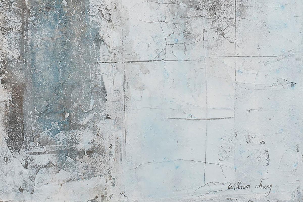 ACRYLBILD HANDGEMALT 60/90 cm - Grau, Holz/Textil (60/90cm) - KUNSTLOFT