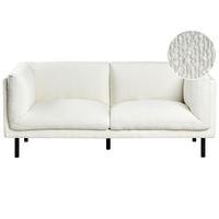 2-SITZER-SOFA Bouclé Cremeweiß Vorgod - Creme, Textil (180/76/84cm) - Beliani