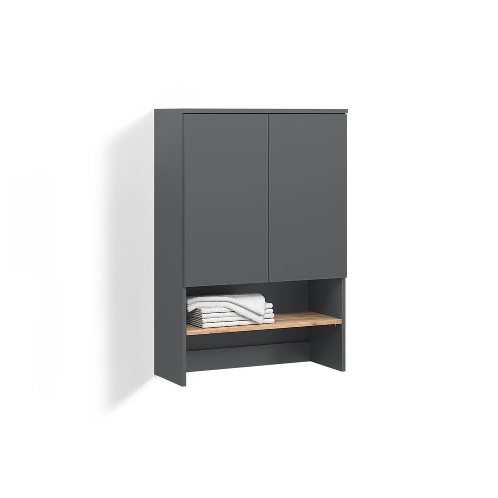 WASCHMASCHINENSCHRANK Paolina Anthrazit/Goldkraft Eiche 68 x 100.4 cm - Honigeiche/Anthrazit, Holzwerkstoff (68/100.4/29cm) - Livinity®