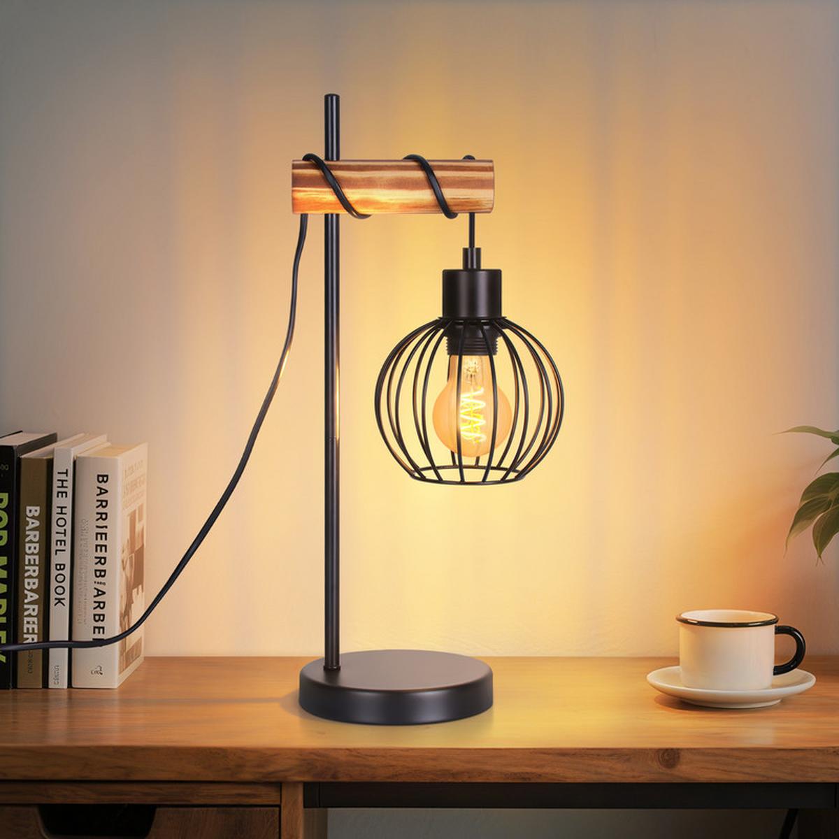 TISCHLEUCHTE Energie II 20/15cm - Schwarz, Metall (20/15/46cm) - Nettlife