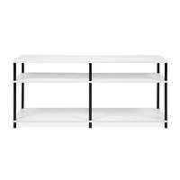 TV-MÖBEL mit 4 offenen Fächern 40/140/60 cm - Weiß, Holzwerkstoff (40/60/42cm) - Calicosy
