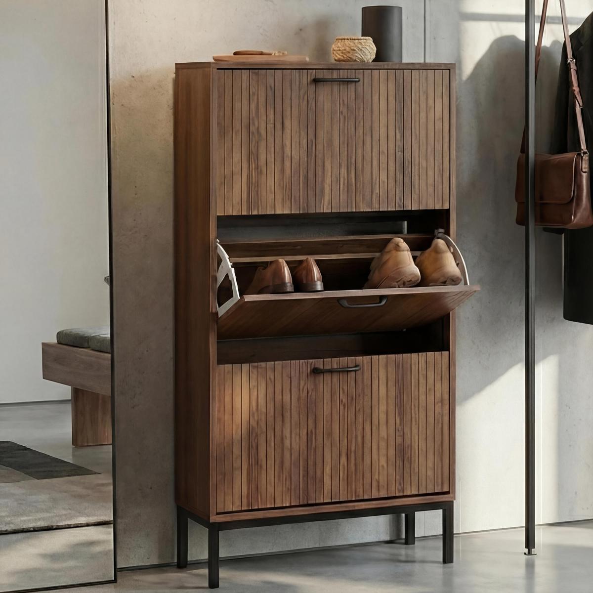 SCHUHKIPPER Braun - Braun, Holz (60/125/25cm) - MCW