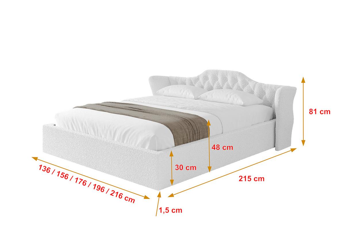 POLSTERBETT mit Bettkasten und Lattenrost, Boxbett ohne Matratze - ZORAN-V1 120x200 Weiß - Weiß, Holzwerkstoff/Textil (120/200cm) - ALTDECOR
