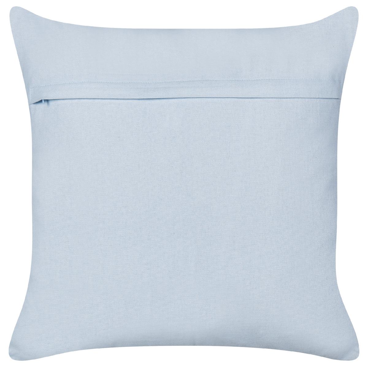 DEKOKISSEN 2er-Set Hellblau 45/45 cm Leea - Blau/Weiß, Naturmaterialien (45/45cm) - Beliani