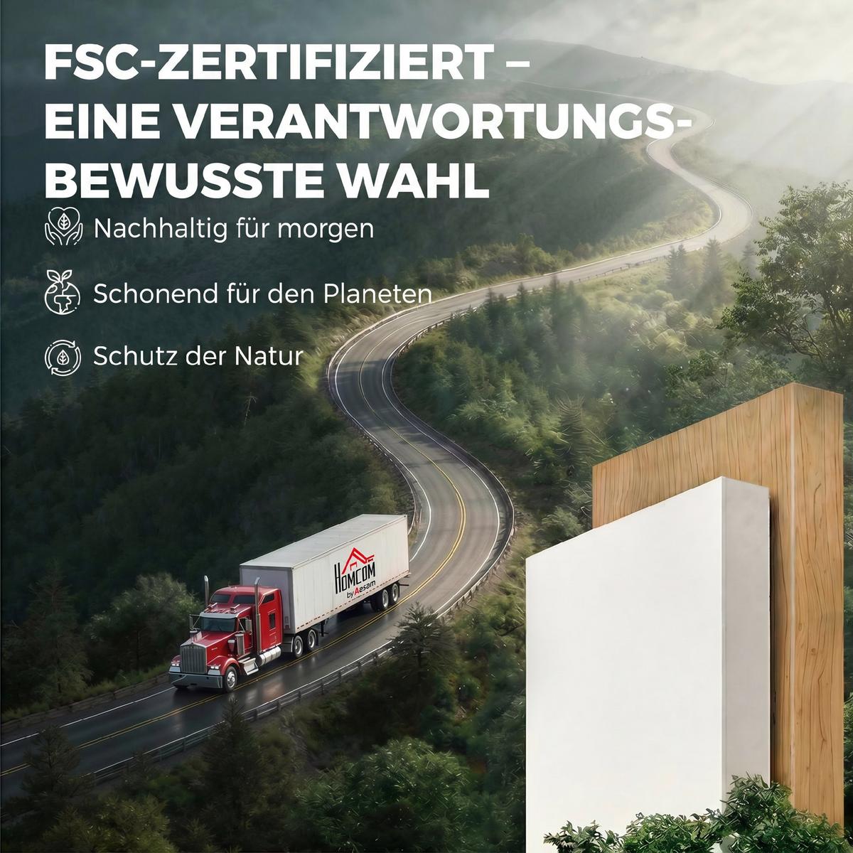 SIDEBOARD MDF Hochglanz-Weiß - Weiß Hochglanz, Holzwerkstoff (40/80/100cm) - HOMCOM