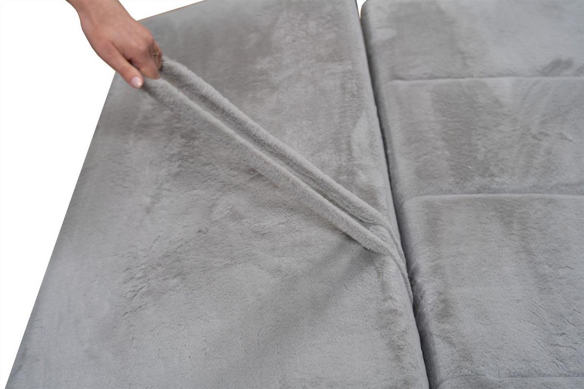 SCHLAFSOFA Anzia - Taupe, Holzwerkstoff/Textil (205/97/85cm) - Fun Möbel