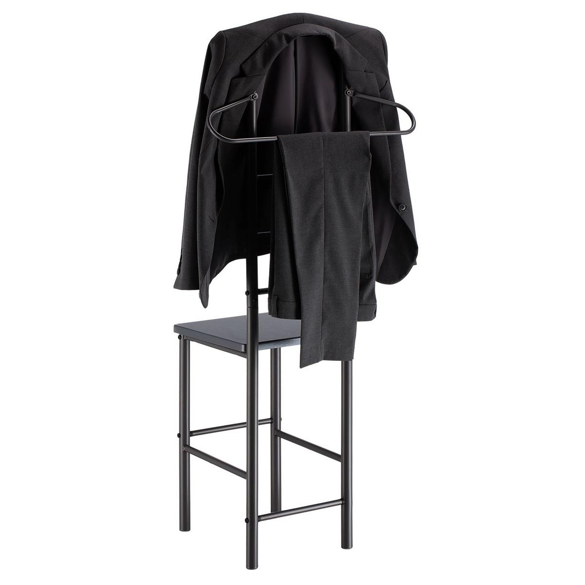 HERRENDIENER JIVO grau/grau - Grau, Metall (53/121/47cm) - CARO-Möbel