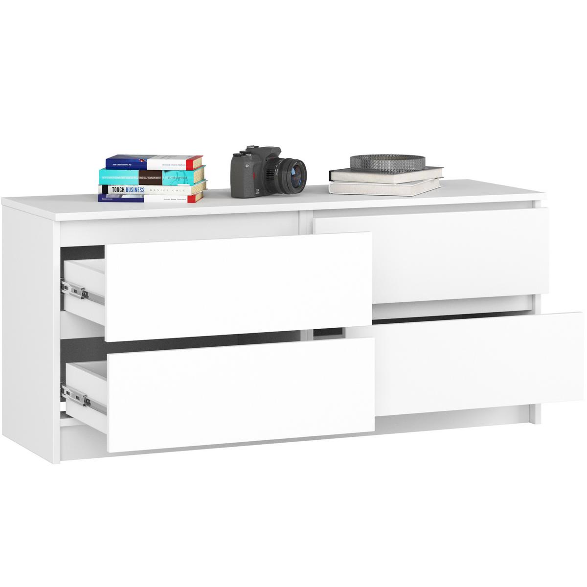 KOMMODE Weiß 55/120/40 - Weiß, Holzwerkstoff (120/55/40cm) - RAUMHIRSCH FURNITURE