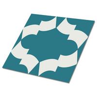 SELBSTKLEBENDE Wandfliesen 9 Stück 30x30 cm - Abstraktes Muster - Blau, Textil (30/1.6/30cm) - TULUP