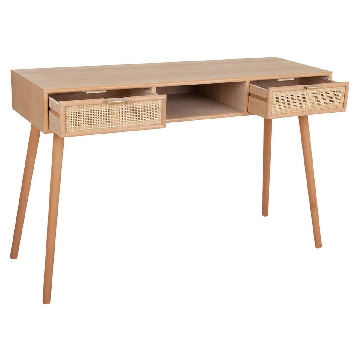 KONSOLENTISCH aus MDF und Gitter, braun, 120x42x79cm - Braun, Holzwerkstoff (79/120/42cm) - Wanderlust